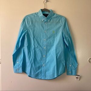 Kid’s Ralph Lauren • Light Blue Checkered Shirt